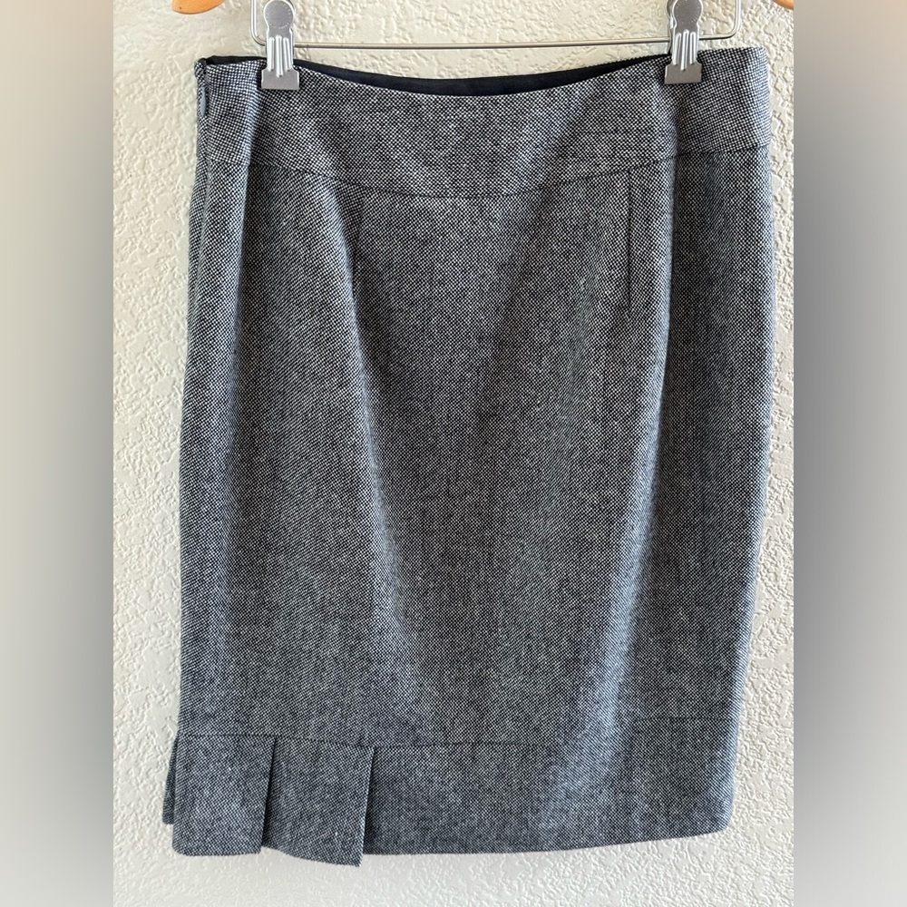 The Limited Gray Skirt with left side pleats. 22”